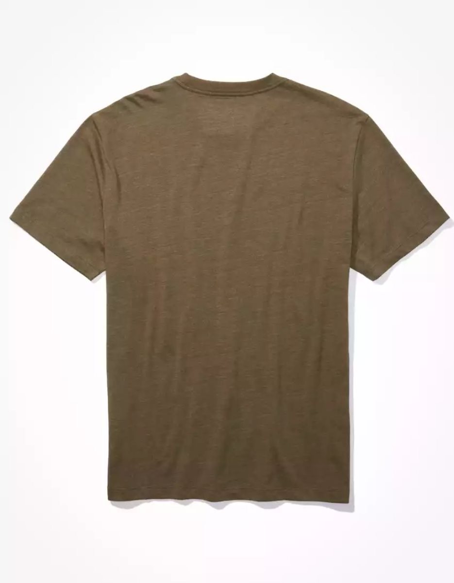 T Shirts American Eagle AE Super Soft Legend Vert Olive Homme | FHG-81842498